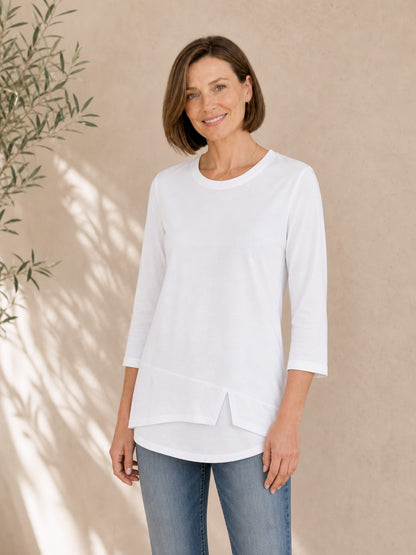 100% Cotton Solid Long Sleeve Tee
