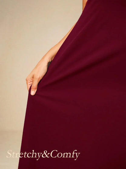 Robe longue élégante à volants