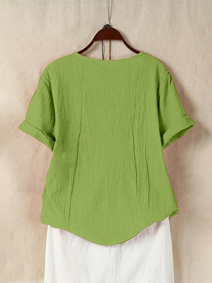 100% Cotton Blouse Floral Graphic Stylish