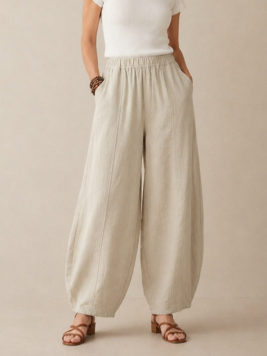 Premium Linen Loose-Fit Casual Pants