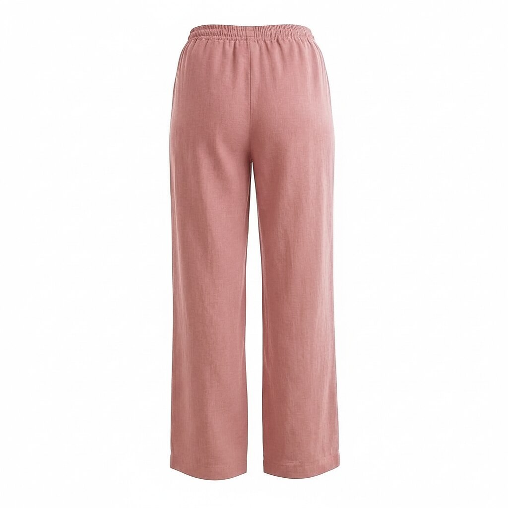 Women's Linen Drawstring Wide-Leg Culottes
