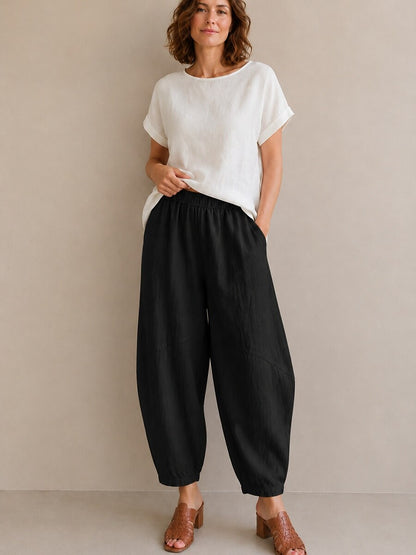 Premium Linen Casual Balloon Pants