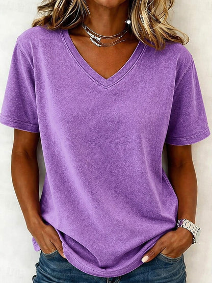 V Neck 100% Cotton Tee