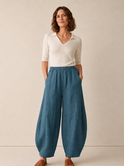 Premium Linen Relaxed Balloon Pants