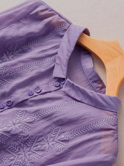 Women's Embroidered 100% Cotton Blouse