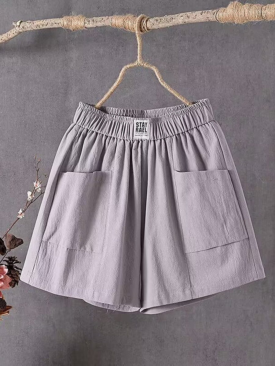 Women's Cotton Linen Vacation Shorts