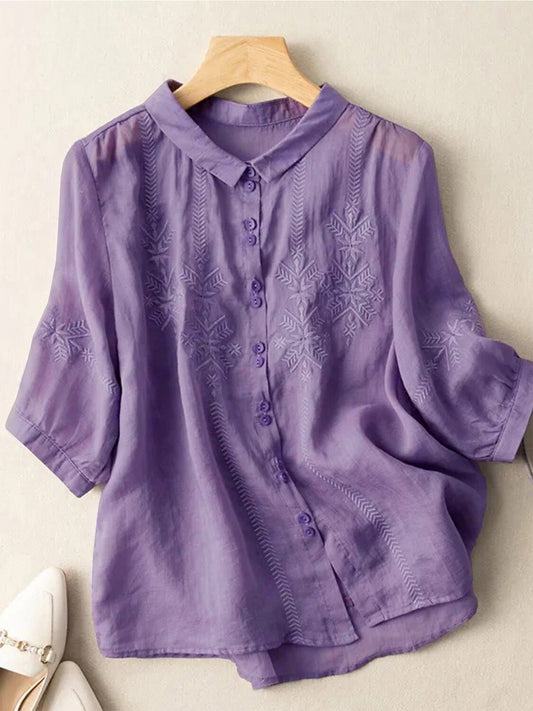 Women's Embroidered 100% Cotton Blouse