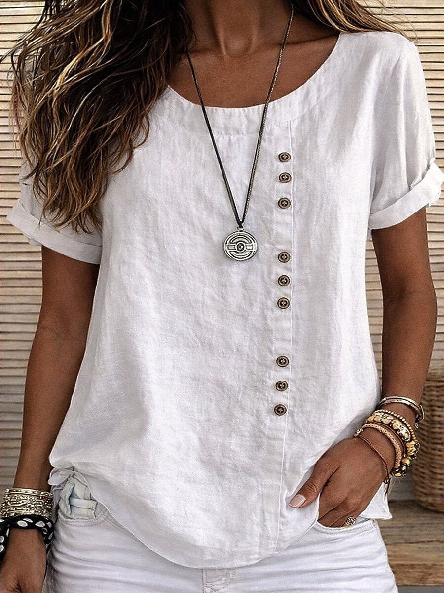 Button 100% Cotton Blouse
