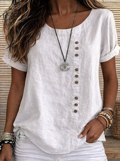 Button 100% Cotton Blouse