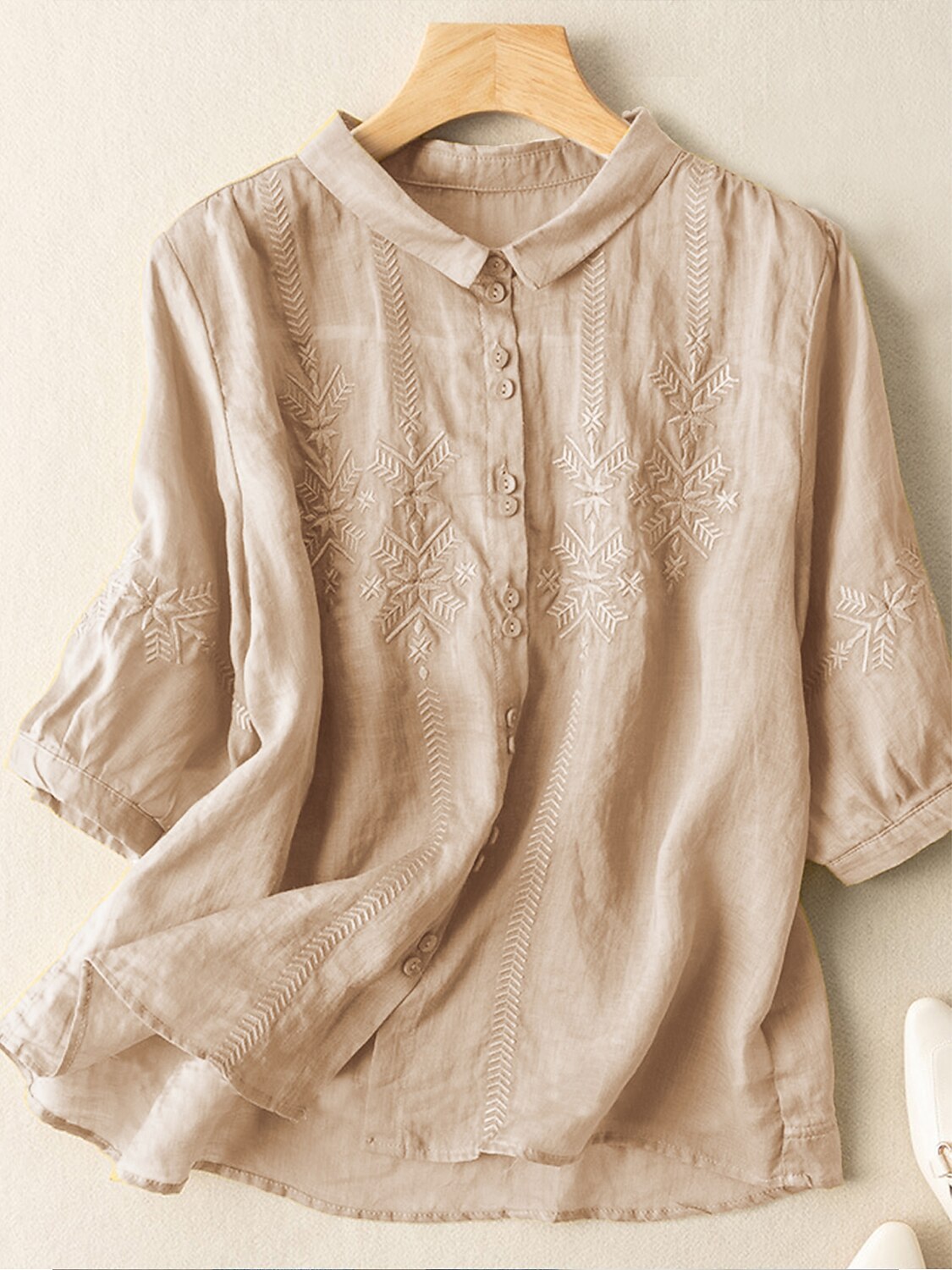 Women's Embroidered 100% Cotton Blouse