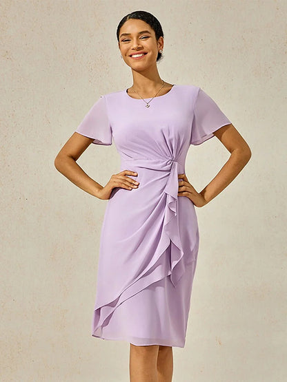 Twisted Knot Chiffon Dress