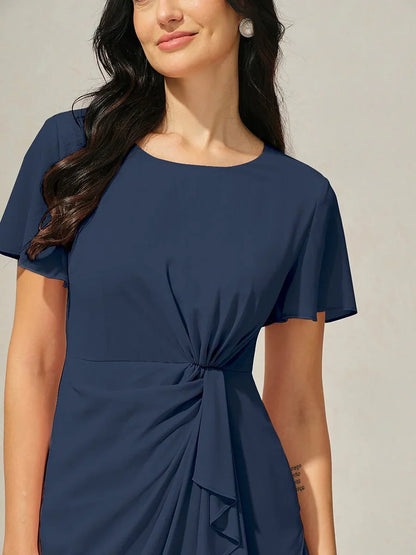 Twisted Knot Chiffon Dress