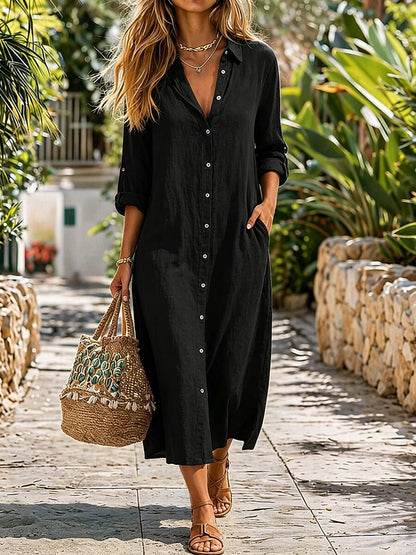 Midi Cotton Linen Dresses